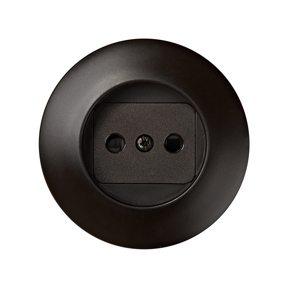 SIMON 88040-32 TECLA BASE ENCHUFE 2 POLOS SERIE 88 MARRON